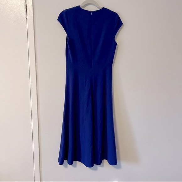 LK BENNETT Cyra Keyhole Front Dress in Klein Royal Blue, Size 8 - Picture 3 of 7